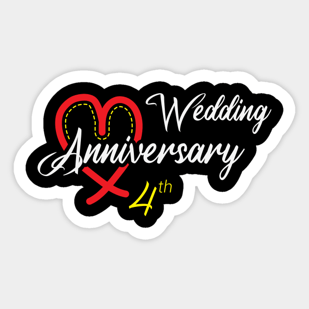 Funny Gift 4 years Wedding Marriage Newest Sticker by artfarissi